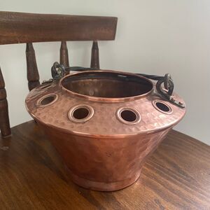 Vintage French Lecellier Villedieu Copper Flower Planter
